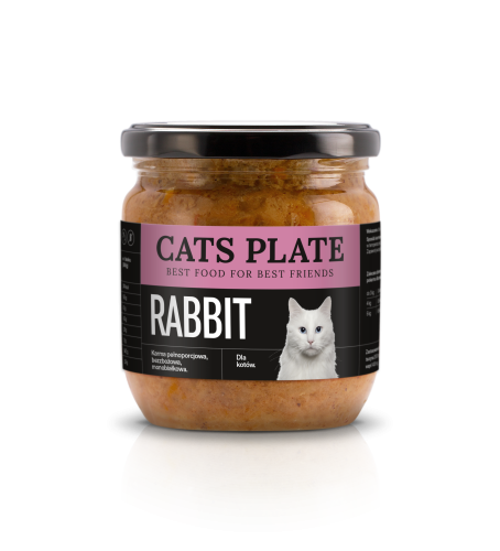 Cats Plate Rabbit karma z królikiem lekkostrawna dla kota wrażliwego.png