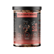 Kłaczek Menu Łosoś 400g — karma mokra dla psa z łososiem human grade w szklanym słoiku