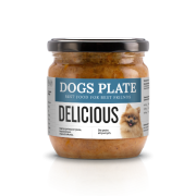 Dogs Plate Delicious 360g — monobiałkowa karma mokra z kaczki dla psa z wrażliwym żołądkiem szklany słoik