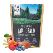SANA Air-Dried Insect Menu — karma z owadami dla psa z alergią czarna mucha żołnierska BSF bez mięsa ssaków