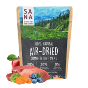 SANA Air-Dried Beef Menu — karma z wołowiny suszona na powietrzu mięso serca wątroba wołowa olej łososiowy