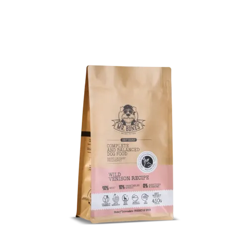 Mr. Bones Dry BARF Jelen 450g — suchy barf dziczyzna jelen green tripe flaczki wolowe human grade naturalne probiotyki