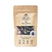 Mr. Bones Raw Treats Wild Sheep Loin — kawałki suszonego mięsa muflona, monobiałkowy przysmak dla psa alergika 45 g