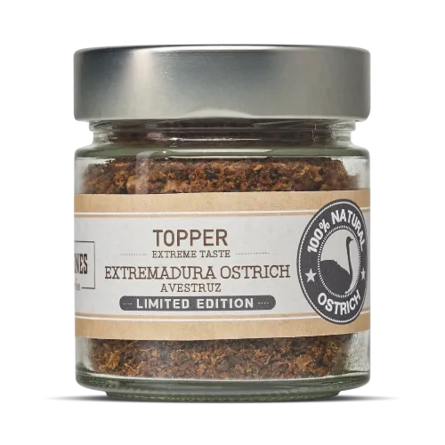 Mr. Bones Topper Extremadura Ostrich naturalna posypka 100% strusia dla psa 100g — słoik