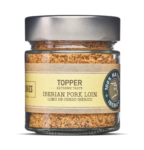 Mr. Bones Topper Iberian Pork Loin naturalna posypka 100% wieprzowiny iberyjskiej dla psa 100g — słoik