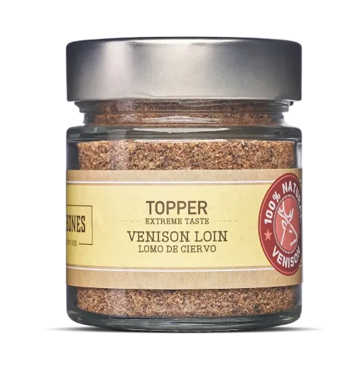 Mr. Bones Topper Venison Loin naturalna posypka 100% dziczyzny dla psa 100g — słoik
