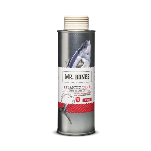 Mr. Bones Atlantic Tuna Oil olej z tunczyka dla psa 250ml — butelka