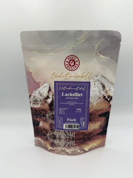 Paul &amp; Paulina liofilizowany łosoś — 88,2% białka, omega-3, monobiałkowy przysmak dla psa alergika topper do miski 100 g