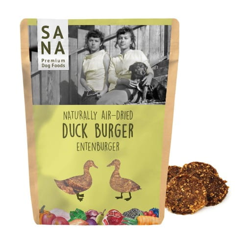 Sanadog Duck Burger burger z kaczki przysmak dla psa 100 g — opakowanie przód.jpg