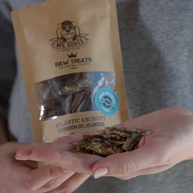 Mr. Bones anchois suszone w niskiej temperaturze przysmak monobiałkowy pies małe kawałki