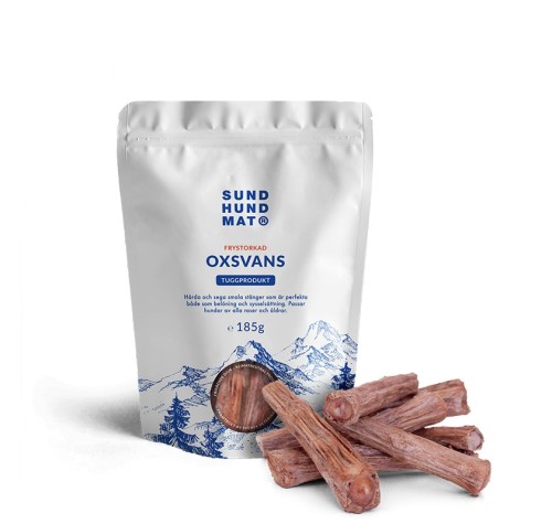 Sund Hundmat liofilizowany ogon wołowy dla psa 185g opakowanie przód
