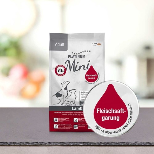 PLATINUM Adult Lamb Mini 900 g półwilgotna karma dla psa 70% świeżej jagnięciny — metoda FSG