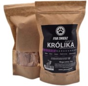 Pan Zwierz naturalne smaczki z królika suszone cienkie paski hipoalergiczne przysmak dla psa i kota 25g