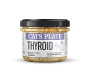 Cats Plate Vet Thyroid 180 g karma weterynaryjna dla kota słoik przód.webp